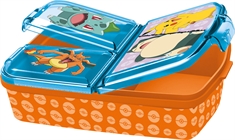 Pokemon madkasse - madkasse med 3 rum til børn - Pikachew, Snorlax, Charizard og Bulbasaur 